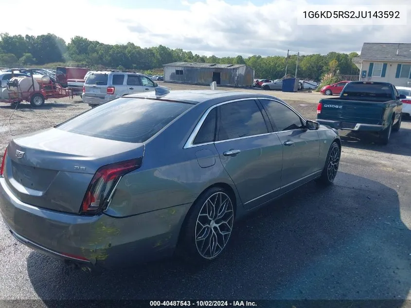 1G6KD5RS2JU143592 2018 Cadillac Ct6 Luxury