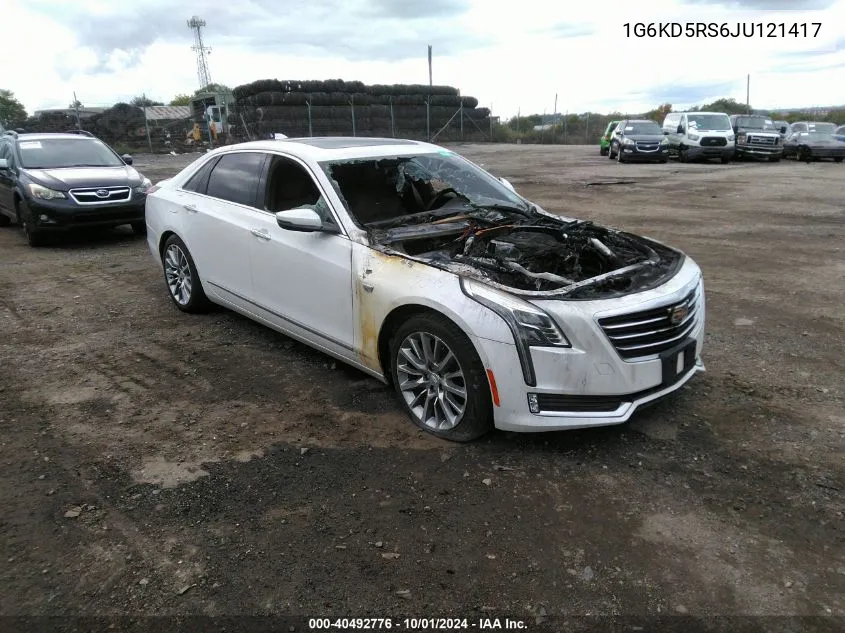 2018 Cadillac Ct6 Luxury VIN: 1G6KD5RS6JU121417 Lot: 40492776