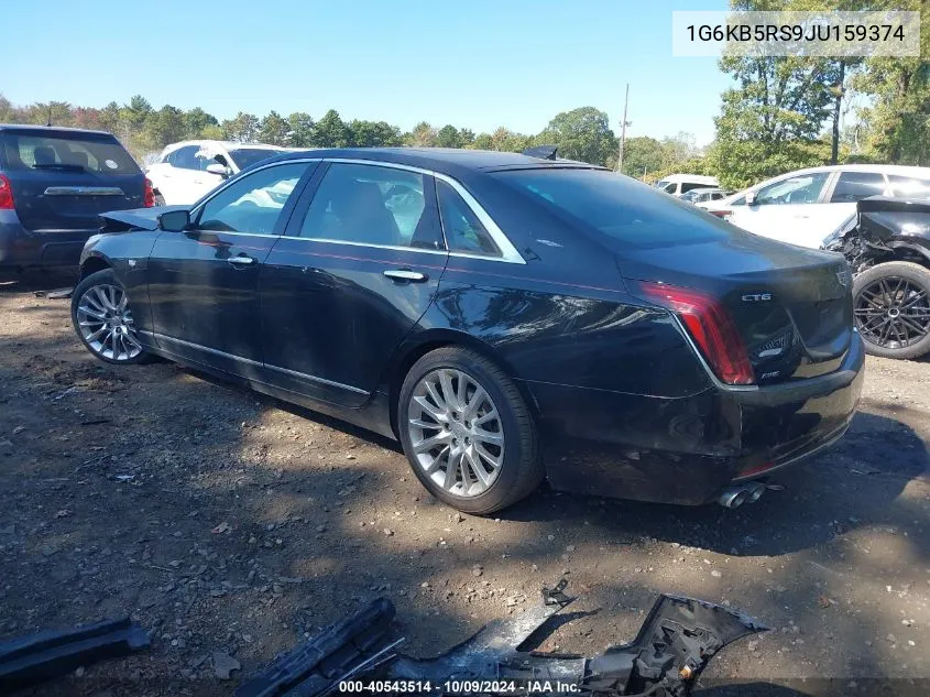 2018 Cadillac Ct6 Standard VIN: 1G6KB5RS9JU159374 Lot: 40543514