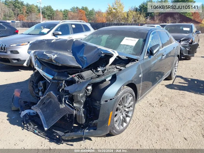 2018 Cadillac Ct6 Standard VIN: 1G6KB5RS2JU105141 Lot: 40699695