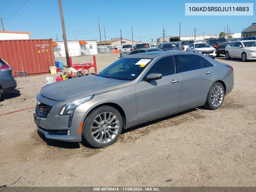 2018 Cadillac Ct6 Luxury VIN: 1G6KD5RS0JU114883 Lot: 40790414