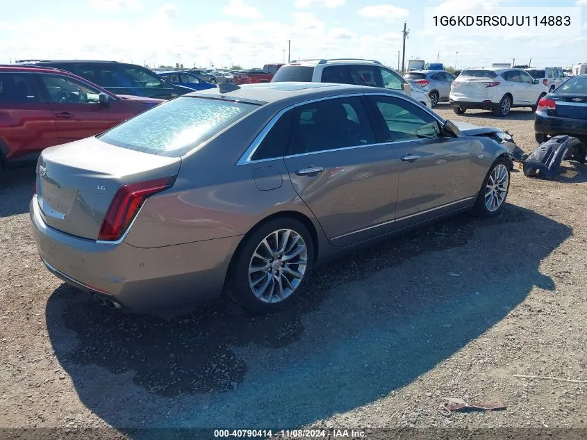 2018 Cadillac Ct6 Luxury VIN: 1G6KD5RS0JU114883 Lot: 40790414