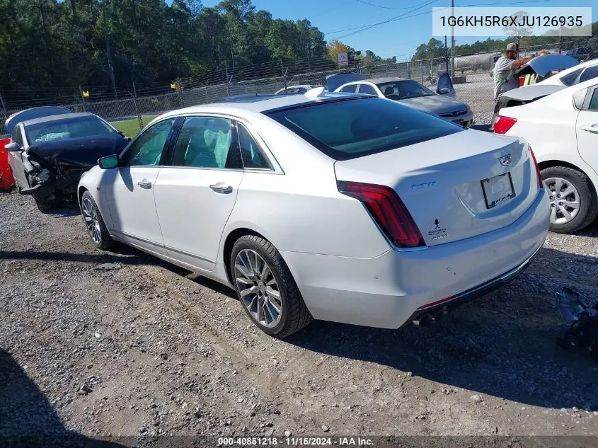 2018 Cadillac Ct6 Twin Turbo Premium Luxury VIN: 1G6KH5R6XJU126935 Lot: 40851218