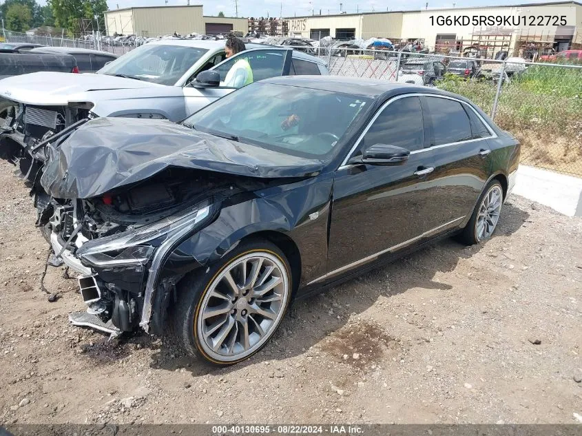 2019 Cadillac Ct6 Premium Luxury VIN: 1G6KD5RS9KU122725 Lot: 40130695