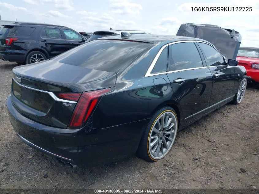 2019 Cadillac Ct6 Premium Luxury VIN: 1G6KD5RS9KU122725 Lot: 40130695