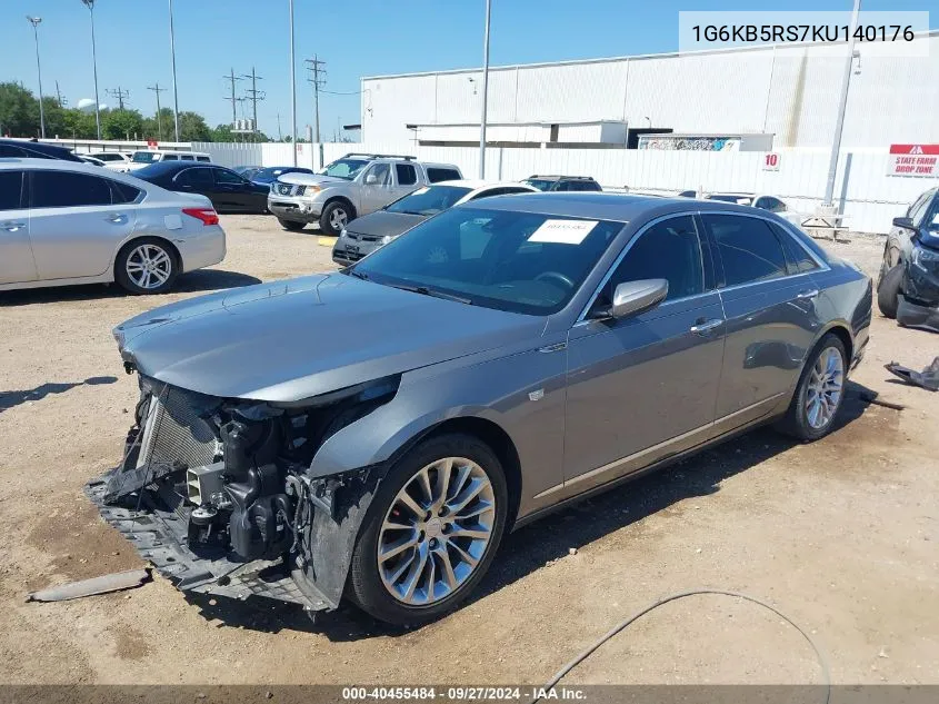 2019 Cadillac Ct6 Luxury VIN: 1G6KB5RS7KU140176 Lot: 40455484