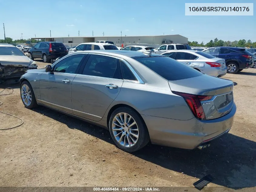 1G6KB5RS7KU140176 2019 Cadillac Ct6 Luxury