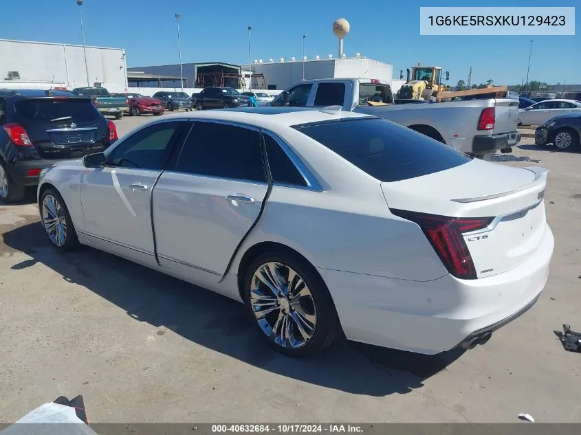 1G6KE5RSXKU129423 2019 Cadillac Ct6 Premium Luxury