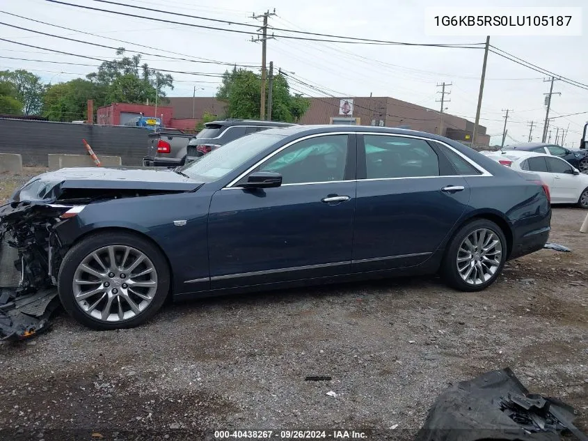 2020 Cadillac Ct6 Luxury VIN: 1G6KB5RS0LU105187 Lot: 40438267