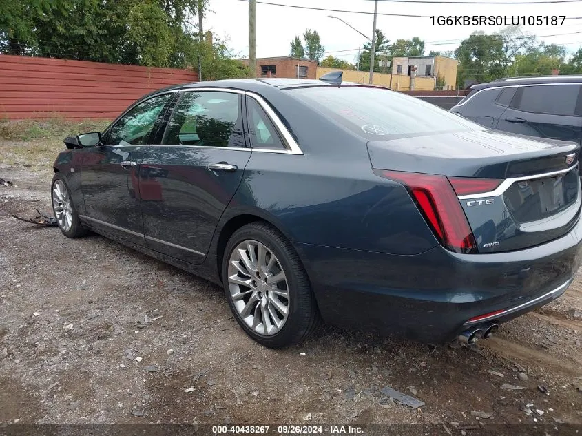 1G6KB5RS0LU105187 2020 Cadillac Ct6 Luxury