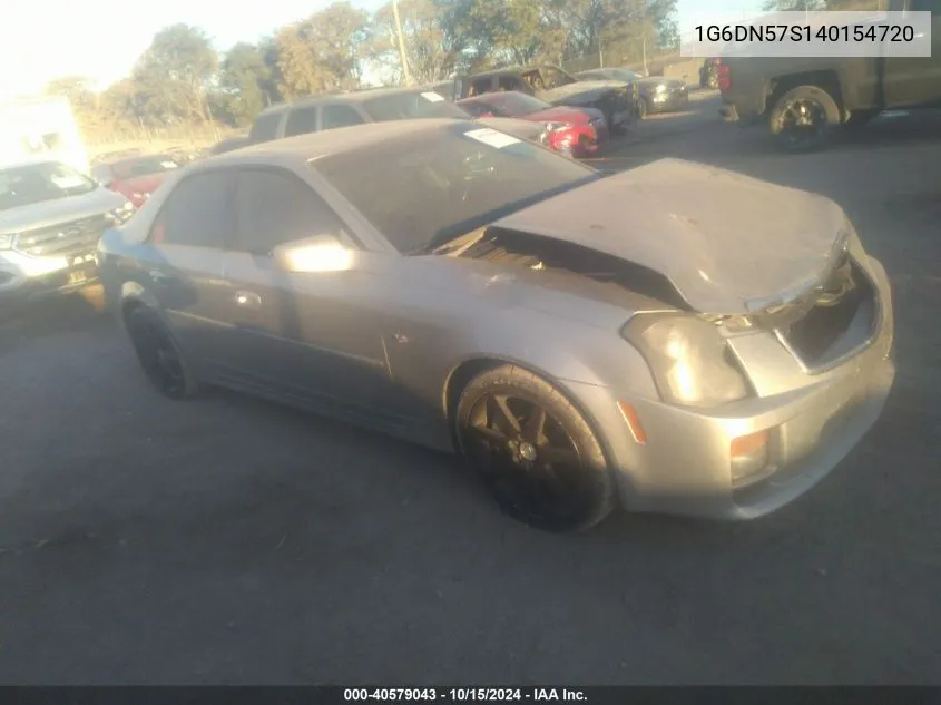 2004 Cadillac Cts-V VIN: 1G6DN57S140154720 Lot: 40579043