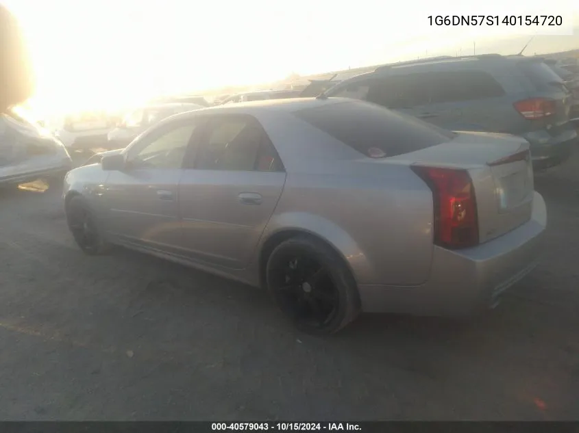 2004 Cadillac Cts-V VIN: 1G6DN57S140154720 Lot: 40579043