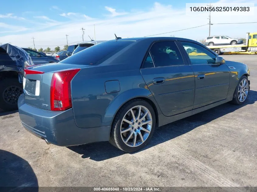 2005 Cadillac Cts-V VIN: 1G6DN56S250149383 Lot: 40685048