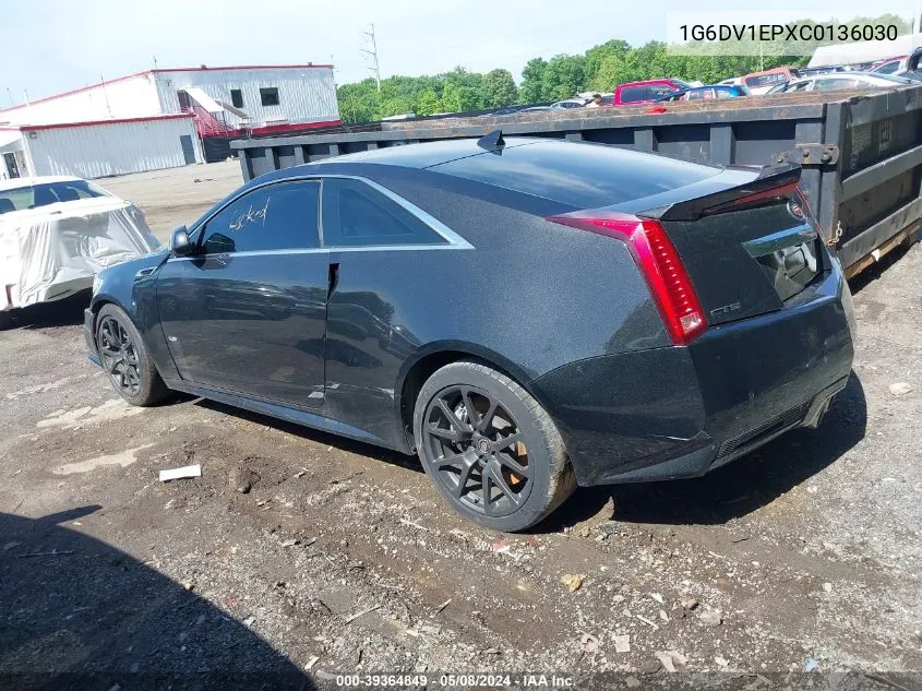 2012 Cadillac Cts-V VIN: 1G6DV1EPXC0136030 Lot: 39364849