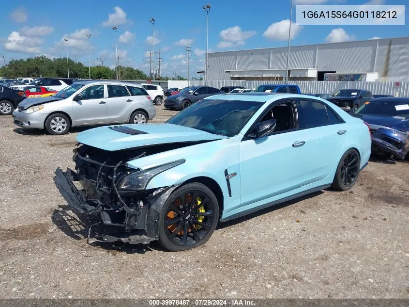 1G6A15S64G0118212 2016 Cadillac Cts-V