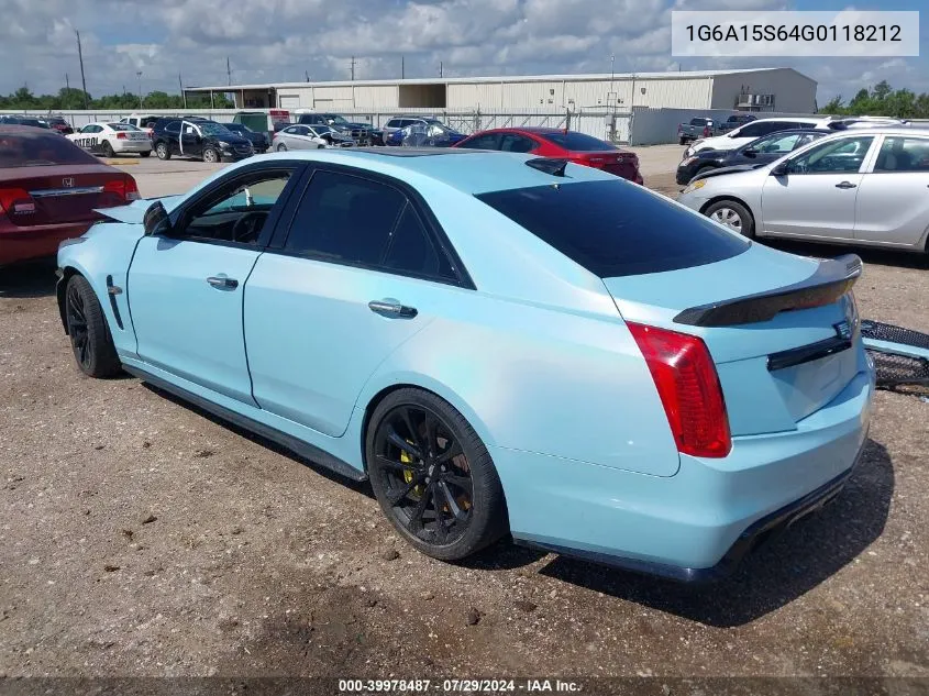 1G6A15S64G0118212 2016 Cadillac Cts-V