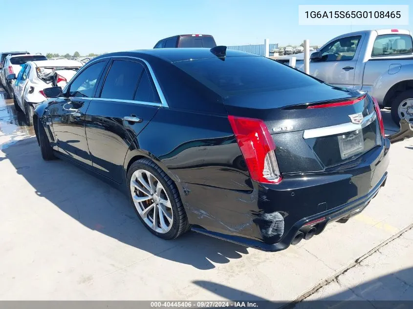 2016 Cadillac Cts-V VIN: 1G6A15S65G0108465 Lot: 40445406