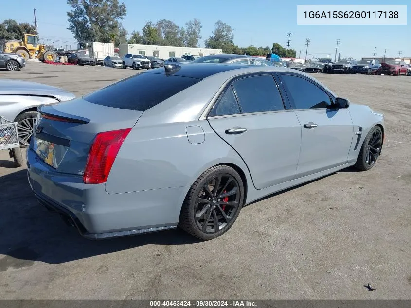 1G6A15S62G0117138 2016 Cadillac Cts-V