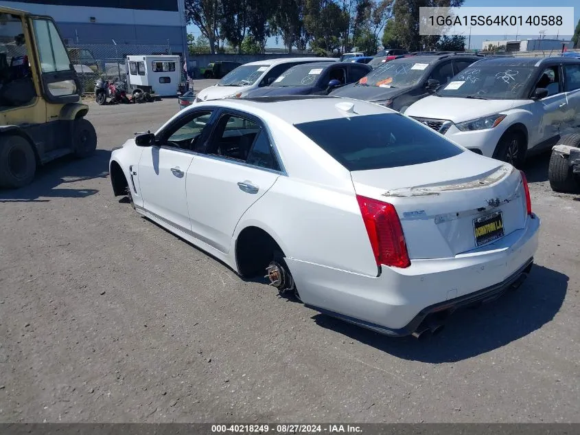 2019 Cadillac Cts-V VIN: 1G6A15S64K0140588 Lot: 40218249