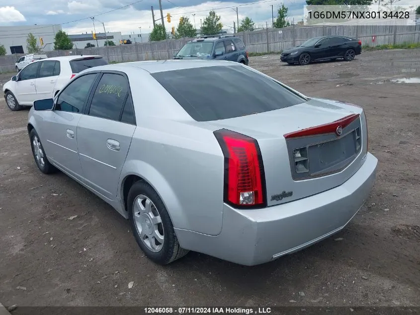 2003 Cadillac Cts VIN: 1G6DM57NX30134428 Lot: 12046058