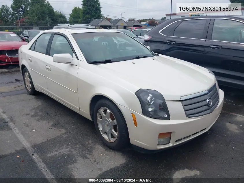 2003 Cadillac Cts Standard VIN: 1G6DM57NX30155974 Lot: 40092884