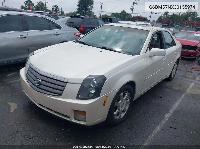 2003 Cadillac Cts Standard VIN: 1G6DM57NX30155974 Lot: 40092884