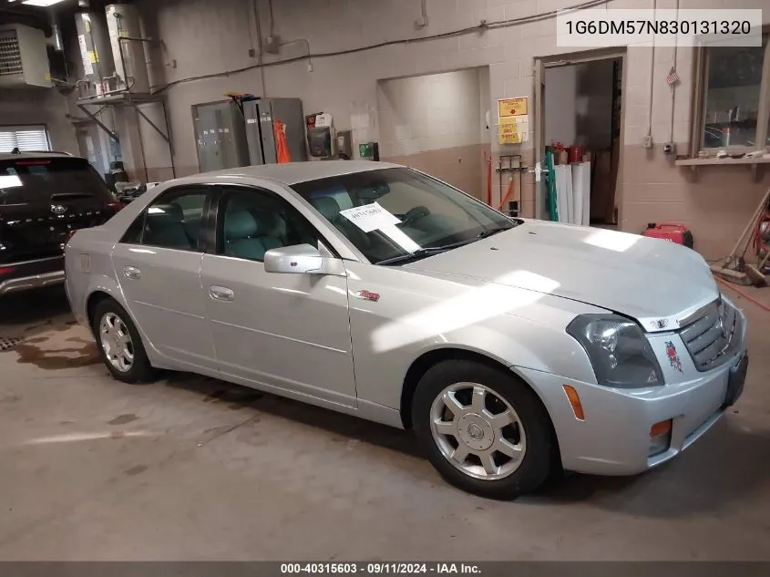 2003 Cadillac Cts VIN: 1G6DM57N830131320 Lot: 40315603