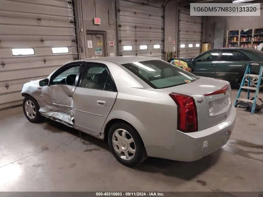 2003 Cadillac Cts VIN: 1G6DM57N830131320 Lot: 40315603