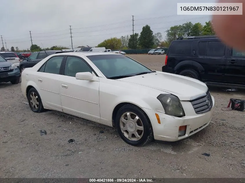 2003 Cadillac Cts Standard VIN: 1G6DM57N830121967 Lot: 40421886