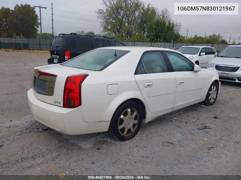 2003 Cadillac Cts Standard VIN: 1G6DM57N830121967 Lot: 40421886