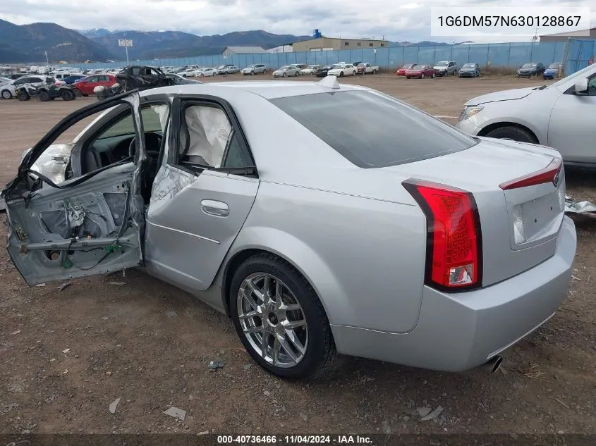 2003 Cadillac Cts Standard VIN: 1G6DM57N630128867 Lot: 40736466