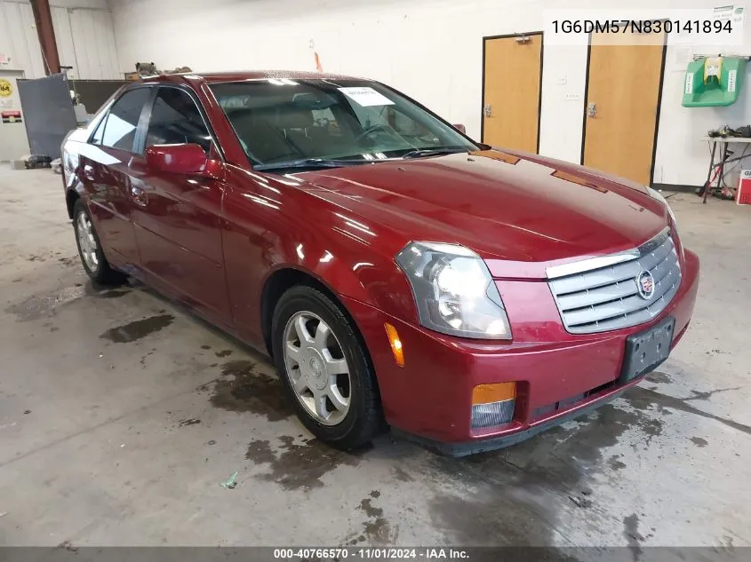 2003 Cadillac Cts Standard VIN: 1G6DM57N830141894 Lot: 40766570