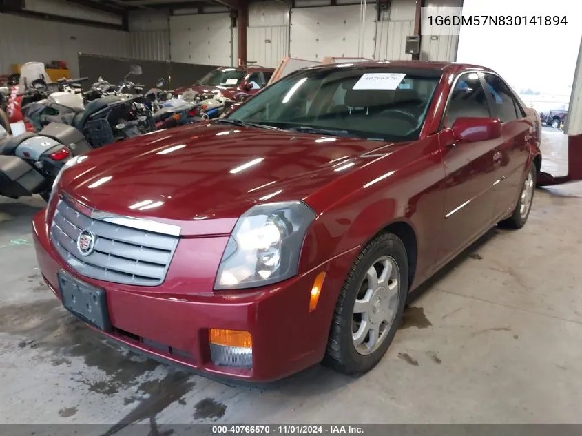 2003 Cadillac Cts Standard VIN: 1G6DM57N830141894 Lot: 40766570