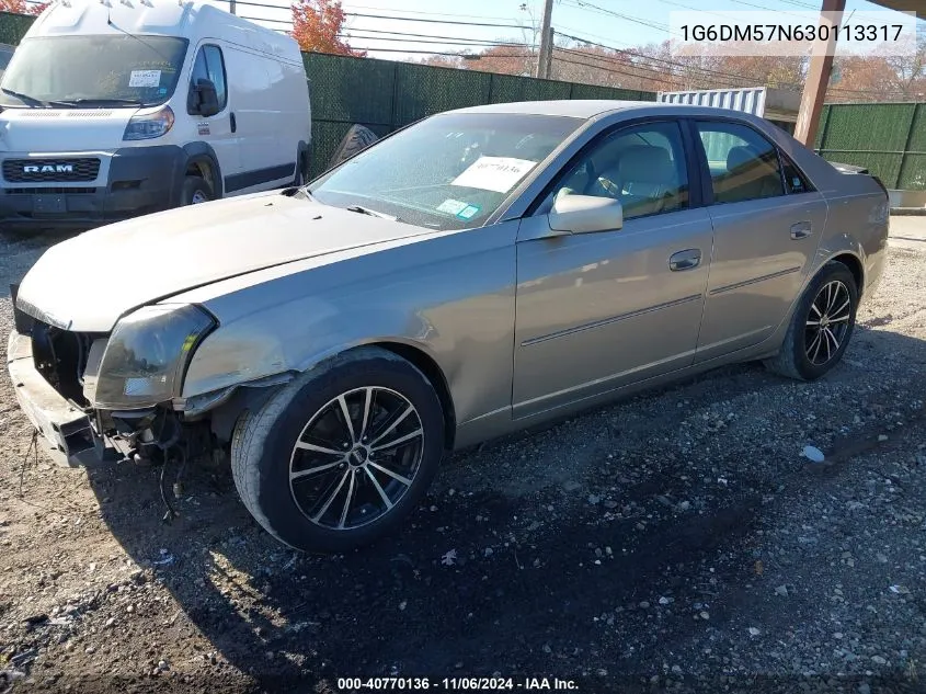 2003 Cadillac Cts Standard VIN: 1G6DM57N630113317 Lot: 40770136