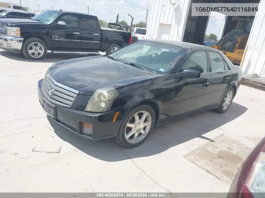 2004 Cadillac Cts Standard VIN: 1G6DM577640116849 Lot: 40202674