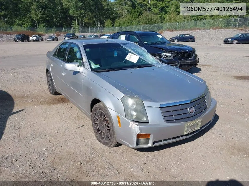 2004 Cadillac Cts Standard VIN: 1G6DM577740125494 Lot: 40312735