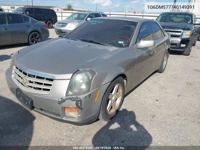 2004 Cadillac Cts Standard VIN: 1G6DM577740149391 Lot: 40375360