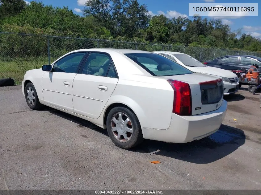 2004 Cadillac Cts Standard VIN: 1G6DM577440116395 Lot: 40492227