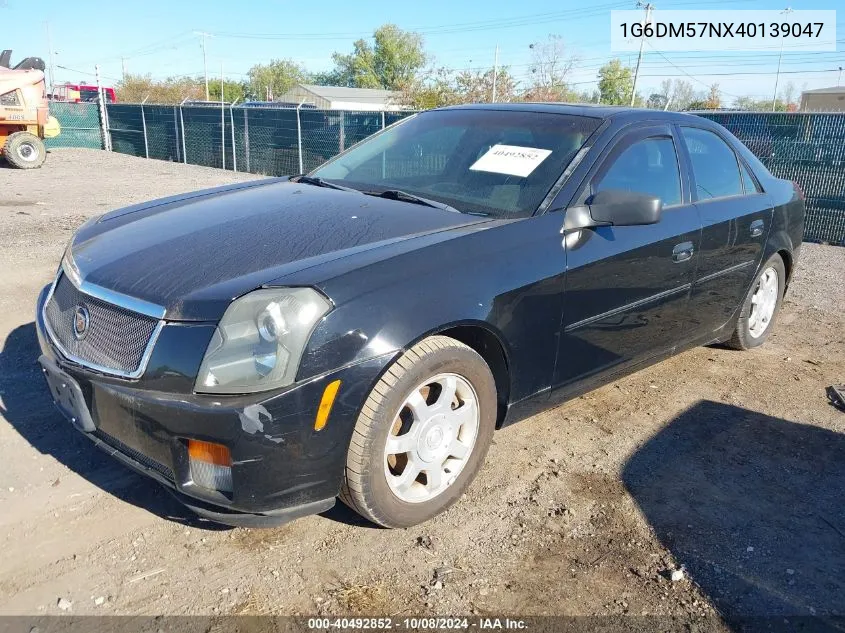 2004 Cadillac Cts VIN: 1G6DM57NX40139047 Lot: 40492852