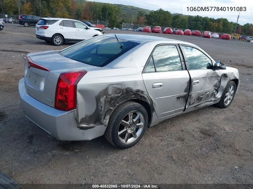 2004 Cadillac Cts Standard VIN: 1G6DM577840191083 Lot: 40532065