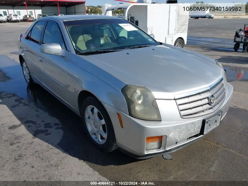 2004 Cadillac Cts Standard VIN: 1G6DM577340159982 Lot: 40664721