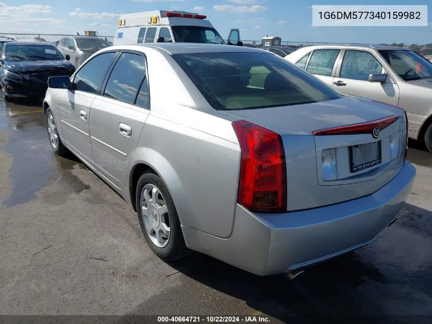 2004 Cadillac Cts Standard VIN: 1G6DM577340159982 Lot: 40664721