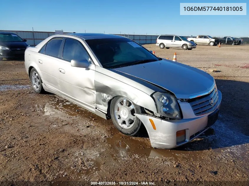 2004 Cadillac Cts Standard VIN: 1G6DM577440181005 Lot: 40732835