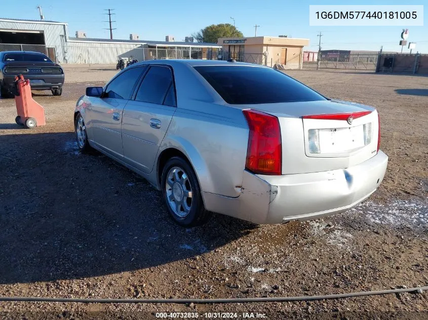 2004 Cadillac Cts Standard VIN: 1G6DM577440181005 Lot: 40732835