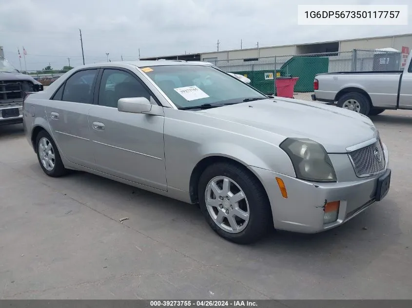 2005 Cadillac Cts Standard VIN: 1G6DP567350117757 Lot: 39273755