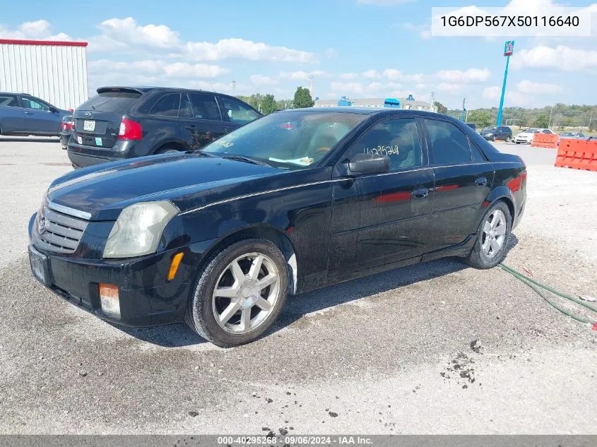 2005 Cadillac Cts Standard VIN: 1G6DP567X50116640 Lot: 40295268