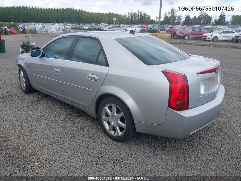 2005 Cadillac Cts Standard VIN: 1G6DP567550107425 Lot: 40304372