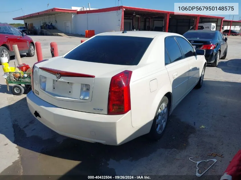 2005 Cadillac Cts Standard VIN: 1G6DP567950148575 Lot: 40432504