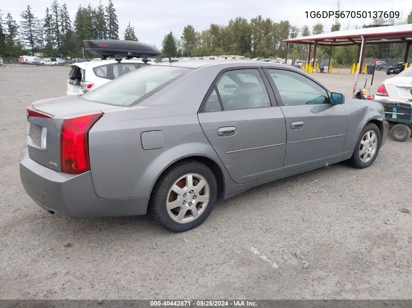 2005 Cadillac Cts Standard VIN: 1G6DP567050137609 Lot: 40442871