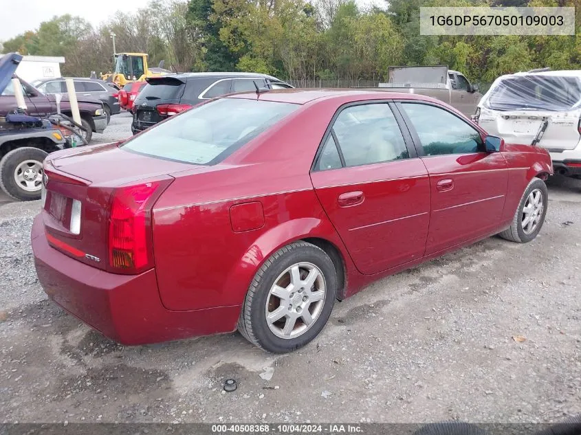 2005 Cadillac Cts Standard VIN: 1G6DP567050109003 Lot: 40508368